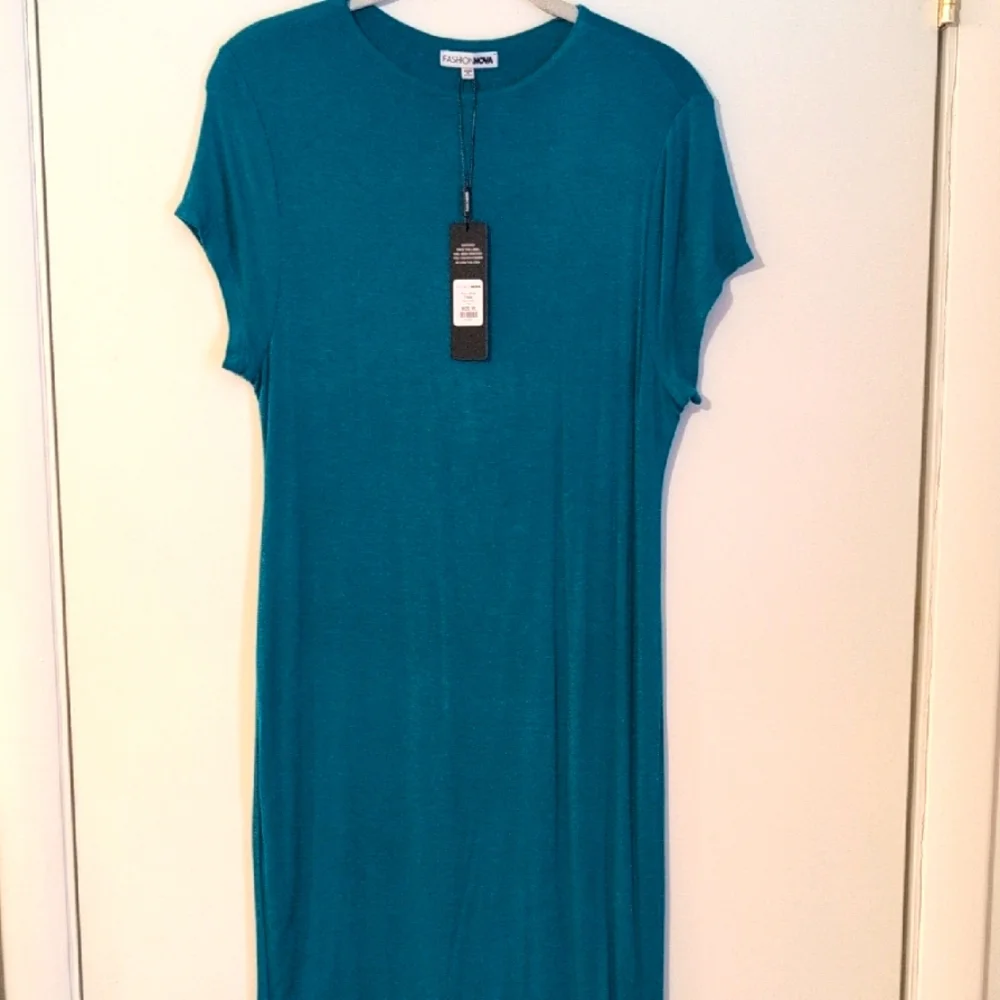 Teal Dress and Matching Slides Set - Picture 2 of 10